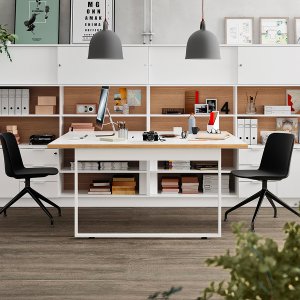 Pigreco Bench mit vier Arbeitsplätzen ohne Mittelbein