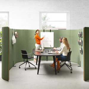 Management-Arbeitsplatz Pigreco mit Strukturcontainer