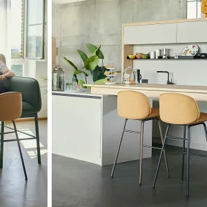 Massivholzstuhl se:café wooden chair aus Buche mit Wiener Geflecht