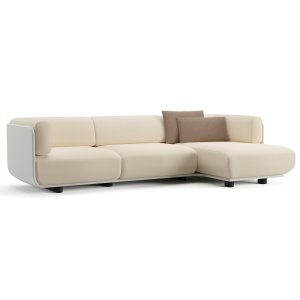 Sofa Shaal von Arper in einer Bürolounge, modulare Komposition