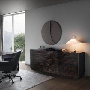 Drei Zentimeter starke Platte in Nussbaum