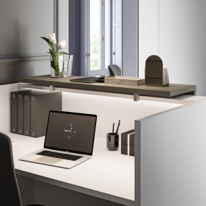 Stahlbein 50×50 mm mit Plattenträger unter dem Z2 Tresen